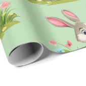Papier Cadeau lapin de Pâques (Coin rond)