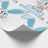 Papier Cadeau Lapin de Pâques avec un nœud papillon