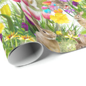 Papier Cadeau Lapin de Pâques Collage d'artisanat / Papier à env (Coin rond)