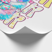 Papier Cadeau Lapin de Pâques Coquette Arc Préppy Jour de Pâques (Coin)