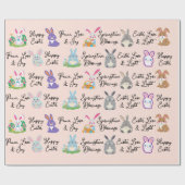Papier Cadeau Lapin de Pâques & Écriture, Foi & Amusement (Plat)
