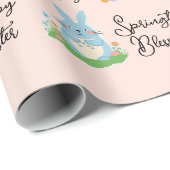 Papier Cadeau Lapin de Pâques & Écriture, Foi & Amusement (Coin rond)