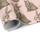 Papier Cadeau Lapin de Pâques en chocolat (Coin rond)