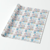 Papier Cadeau Lapin de Pâques et Œufs - (Déroulé)