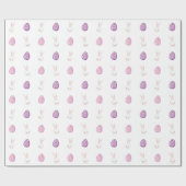 Papier Cadeau Lapin de Pâques et oeufs de Pâques (Plat)