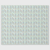 Papier Cadeau Lapin de Pâques heureux (Plat)