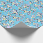 Papier Cadeau Lapin de Pâques heureux avec le canard (Coin)