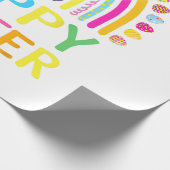 Papier Cadeau Lapin de Pâques heureux Chasse aux œufs de Pâques  (Coin)