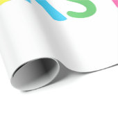 Papier Cadeau Lapin de Pâques heureux Chasse aux œufs de Pâques  (Coin rond)