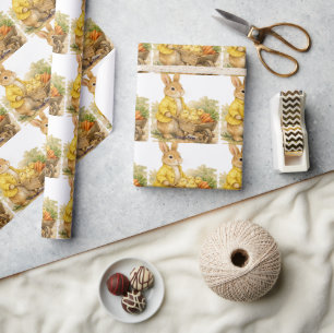 Papier Cadeau Lapin de Pâques Joyeux Baby Shower