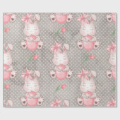 Papier Cadeau Lapin de Pâques mignon (Plat)