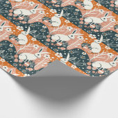 Papier Cadeau Lapin de Pâques moderne (Coin)