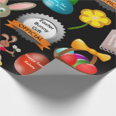 Papier Cadeau Lapin de Pâques officiel avec nom/emplacement (Coin)