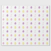 Papier Cadeau Lapin de Pâques, poussins et oeufs de Pâques (Plat)