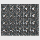 Papier Cadeau Lapin d'hiver des bois (Plat)