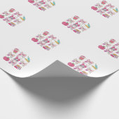 Papier Cadeau Lapin Drôle Coquette Nœud Lapin Professeur Pâques (Coin)