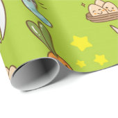 Papier Cadeau Lapin Et Amis De Pâques Motif (Coin rond)