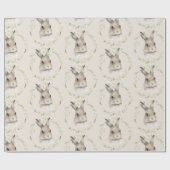 Papier Cadeau Lapin lapin d'animaux forestiers (Plat)