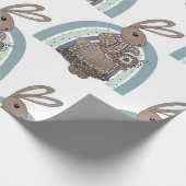 Papier Cadeau Lapin lapin lapin lapin lapin en gros arc-en-ciel (Coin)