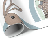 Papier Cadeau Lapin lapin lapin lapin lapin en gros arc-en-ciel (Coin rond)