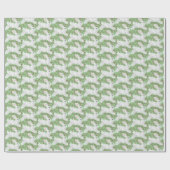 Papier Cadeau Lapin Lapin Lapin Vins verts & Scrolls mignonnes (Plat)