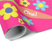 Papier Cadeau Lapin Lapin Pâques Printemps fête d'anniversaire (Coin rond)