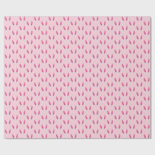 Papier Cadeau Lapin Lapin Pâques Rose Blanc Baby shower Oreilles (Plat)