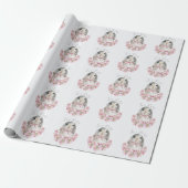 Papier Cadeau Lapin Lapin rose Floral Baby Baby shower Script (Déroulé)