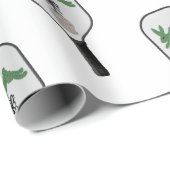 Papier Cadeau Lapin Lapin Topiary Gingembre jarres Envelopper le (Coin rond)