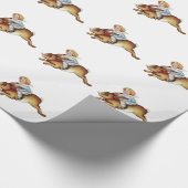 Papier Cadeau Lapin lapin vintage pour enfants (Coin)