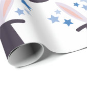 Papier Cadeau Lapin magique (Coin rond)