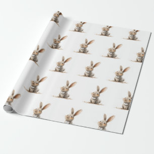 Papier Cadeau Lapin mignon Anniversaire de enfant
