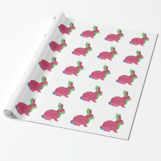 Papier Cadeau Lapin mignon de lapin de style de tissu de