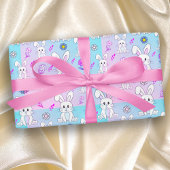 Papier Cadeau Lapin mignon lapin Pastel rose bébé bleu animal am