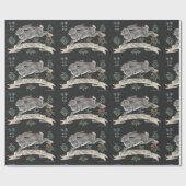 Papier Cadeau Lapin Noël voeux de Noël Hare Envelopper cadeau (Plat)