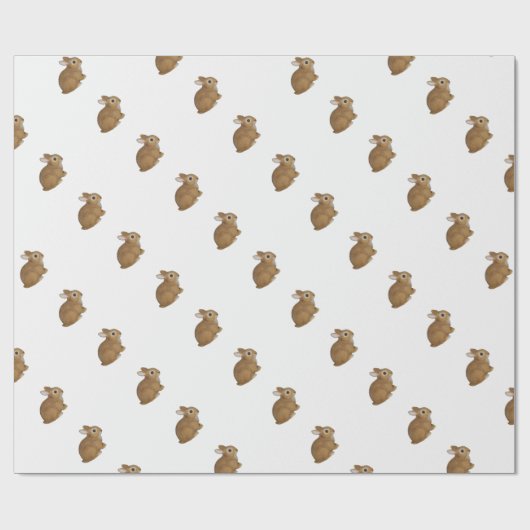 Papier Cadeau Lapin réaliste (Plat)