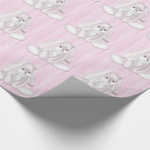 Papier Cadeau Lapin rose (Coin)