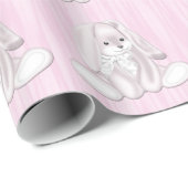 Papier Cadeau Lapin rose Bunny (Coin rond)