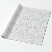 Papier Cadeau Lapin scandinave d'hiver (Déroulé)