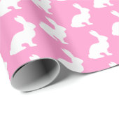 Papier Cadeau Lapins Blancs  (Coin rond)