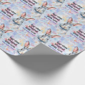 Papier Cadeau Lapins de Pâques à l'aquarelle (Coin)