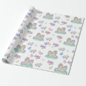 Papier Cadeau Lapins de Pâques et Œufs (Déroulé)