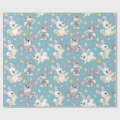 Papier Cadeau Lapins heureux (Plat)