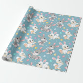 Papier Cadeau Lapins heureux (Déroulé)