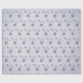 Papier Cadeau Lapins mignons sur pois (Plat)