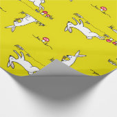 Papier Cadeau Lapins sur fond jaune (Coin)
