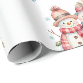 Papier Cadeau L'aquarelle est la saison de gel (Coin rond)