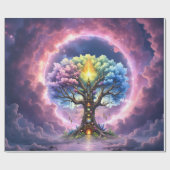 Papier Cadeau L'Arbre Céleste des Royaumes Éternels (Plat)