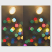 Papier Cadeau L'arbre de Noël allume l'enveloppe de cadeau (Plat)