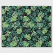 Papier Cadeau L'arbre vert part du motif de plantes (Plat)